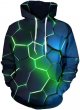 Unisex Novelty Hoodies for Men 3D Printed Graphics Pockets Pullover Sweatshirts Christmas Halloween