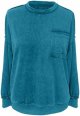 Sweatshirt For Women Solid Color Pockets Vintage Sweatshirts Fall Casual Top