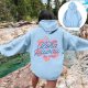 Womens Fashion Floral Letter Print Hoodies Cute Preppy Sweatshirt Casual Loose Long Sleeve Drawstring Pocket Pullovers