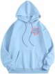 Womens Fashion Floral Letter Print Hoodies Cute Preppy Sweatshirt Casual Loose Long Sleeve Drawstring Pocket Pullovers
