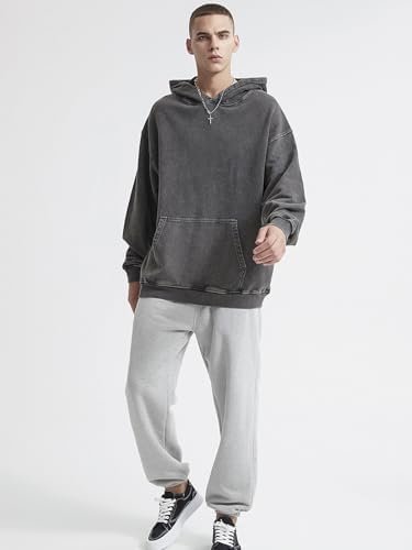 Mens Oversized Hoodies Vintage Hoodie Couples Pullover Acid Wash Hoodies for Men Streetwear Sweatshirts
