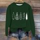 Christmas Women's Long Sleeved Crew Neck Print Lightweight Hoodie Womens Hoodies Lined