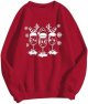 Christmas Ladies' Printed Casual Long Sleeved Pullover Round Neck Hooded Sweatshirt 1 Young Womens Hoodies