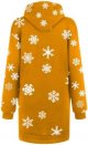 Christmas Women's Printed Long Sleeved Hooded Sweatshirt with Pocket Hoodie Pullover Dress Hoodie Peach Slip