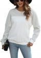 Women's Casual Long Sleeve Color Block Tops Lightweight Sweatshirts Soft Pullovers