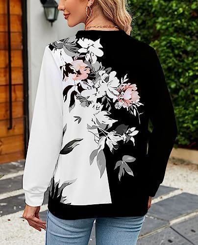 Women's Casual Sweatshirt Long Sleeve Trendy Lace Up Tops Lightweight V Neck Drawstring Pullover Tops