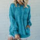 Sweatshirt For Women Solid Color Pockets Vintage Sweatshirts Fall Casual Top