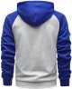 Men's Hooded Sweatshirt Loose Textured Zip Hooded Sweatshirt Insert Sleeve Jacket Indoor House