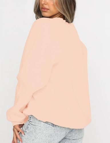 Women's Casual Sweatshirt Long Sleeve Loose Fitting Pullovers Fall Tops
