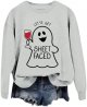 Halloween Women's Printed Crew Neck Long Sleeved Hoodie Pullover Hoodie Top Print Cardigans Women