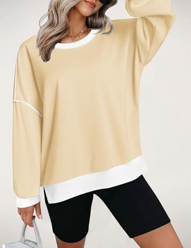 Women Sweatshirts Pullover Tops Long Sleeve Shirts Loose Fit Tops Casual Fall Outfits Y2K Clothes