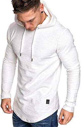 Mens Workout Sweatshirt Athletic Hoodies - Stylish Gym Running Hoodies Lightweight Pullover