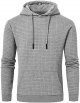 Men's Hoodies Pullover Casual Plaid Jacquard Kangaroo Pockets Drawstring Long Sleeve Hooded Sweatshirts