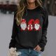 Women Christmas Print Casual Sweatshirt Round Neck Long Sleeve Raglan Sweatshirt Top College Sweatshirts Ladies