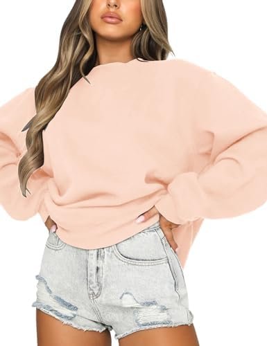 Women's Casual Sweatshirt Long Sleeve Loose Fitting Pullovers Fall Tops