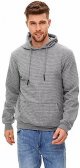 Men's Hoodies Pullover Casual Plaid Jacquard Kangaroo Pockets Drawstring Long Sleeve Hooded Sweatshirts