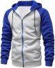 Men's Hooded Sweatshirt Loose Textured Zip Hooded Sweatshirt Insert Sleeve Jacket Indoor House