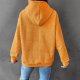 Women's Pullover Sweatshirt Drawstring Pumpkin Printed Waffle Hoodie Long Sleeve Tops with Pocket