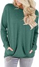 Womens Sweatshirt Casual Loose Fitting Tops Long Sleeve T Shirt