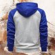 Men's Hooded Sweatshirt Loose Textured Zip Hooded Sweatshirt Insert Sleeve Jacket Indoor House