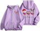 Christmas Women's Printed Zipper Long Sleeve Pocket Drawstring Casual Sports Hoodie Zip Hoodie Sweatshirt