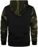 Men's Pullover Hoodie Blend Long Sleeve Contrast Color Military Sweatshirt with Kanga Pocket