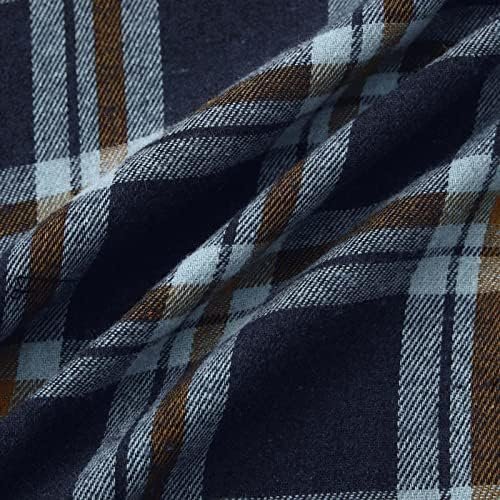 Hoodies for Men Fashion Long Sleeve Plaid Button Shirts Jacket With Hood Casual Stylish Drawstring Sweatshirts