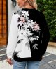Women's Casual Sweatshirt Long Sleeve Trendy Lace Up Tops Lightweight V Neck Drawstring Pullover Tops