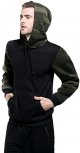 Men's Pullover Hoodie Blend Long Sleeve Contrast Color Military Sweatshirt with Kanga Pocket