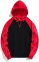 Long Men's Hooded Pocket And Solid Autumn Winter Color Sweater Sleeve Men's blouse Zip Tunic