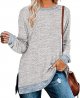 Women's Long Sleeve Sweatshirts Color Block Sweaters Tunic Tops